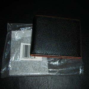 Jack Spade Bill Holder Mason Leather Black/Orange